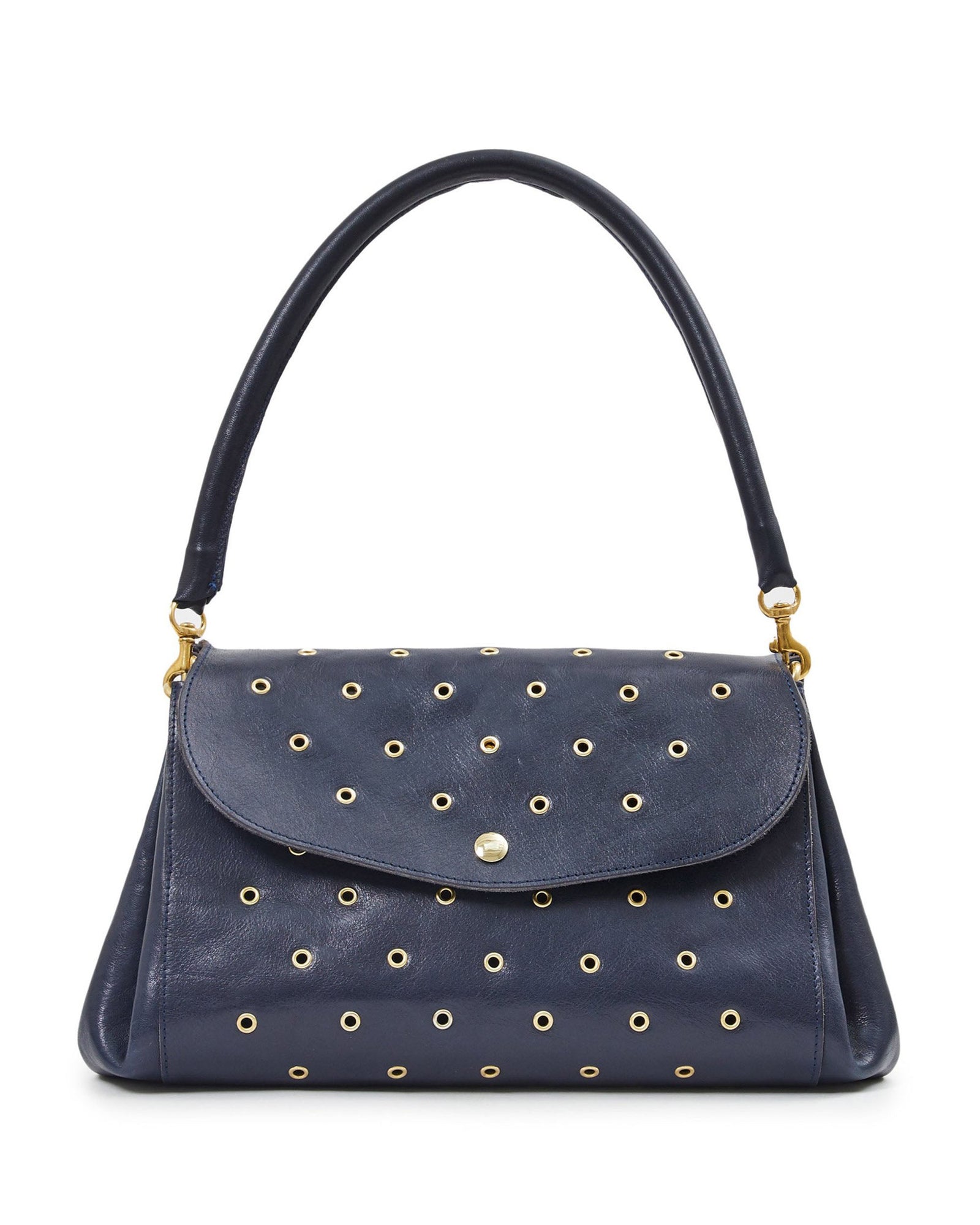 Navy Rustic with Grommets Arabelle Bag - front