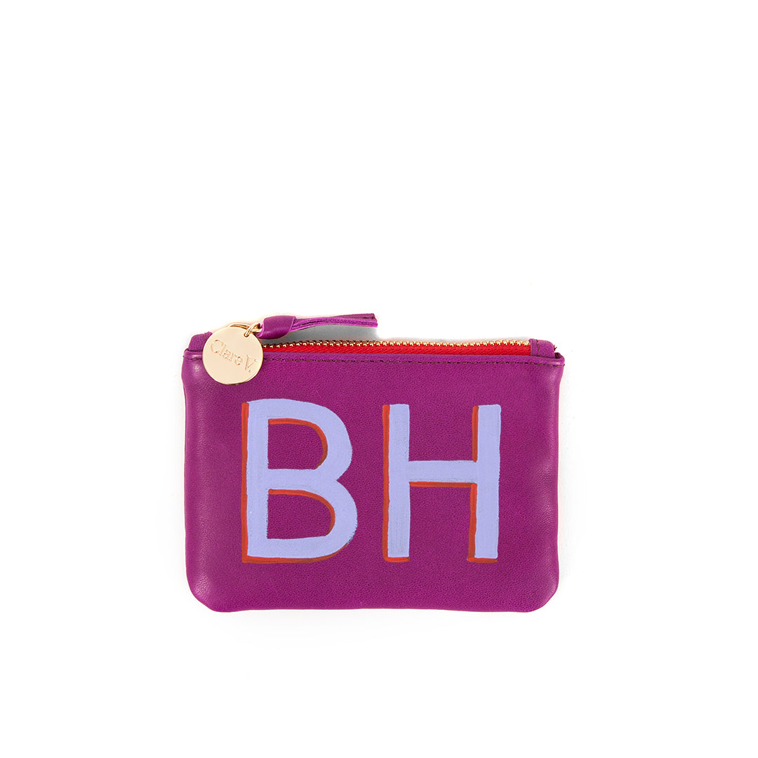 Ortensia Coin Clutch - Hand Painted Monogram
