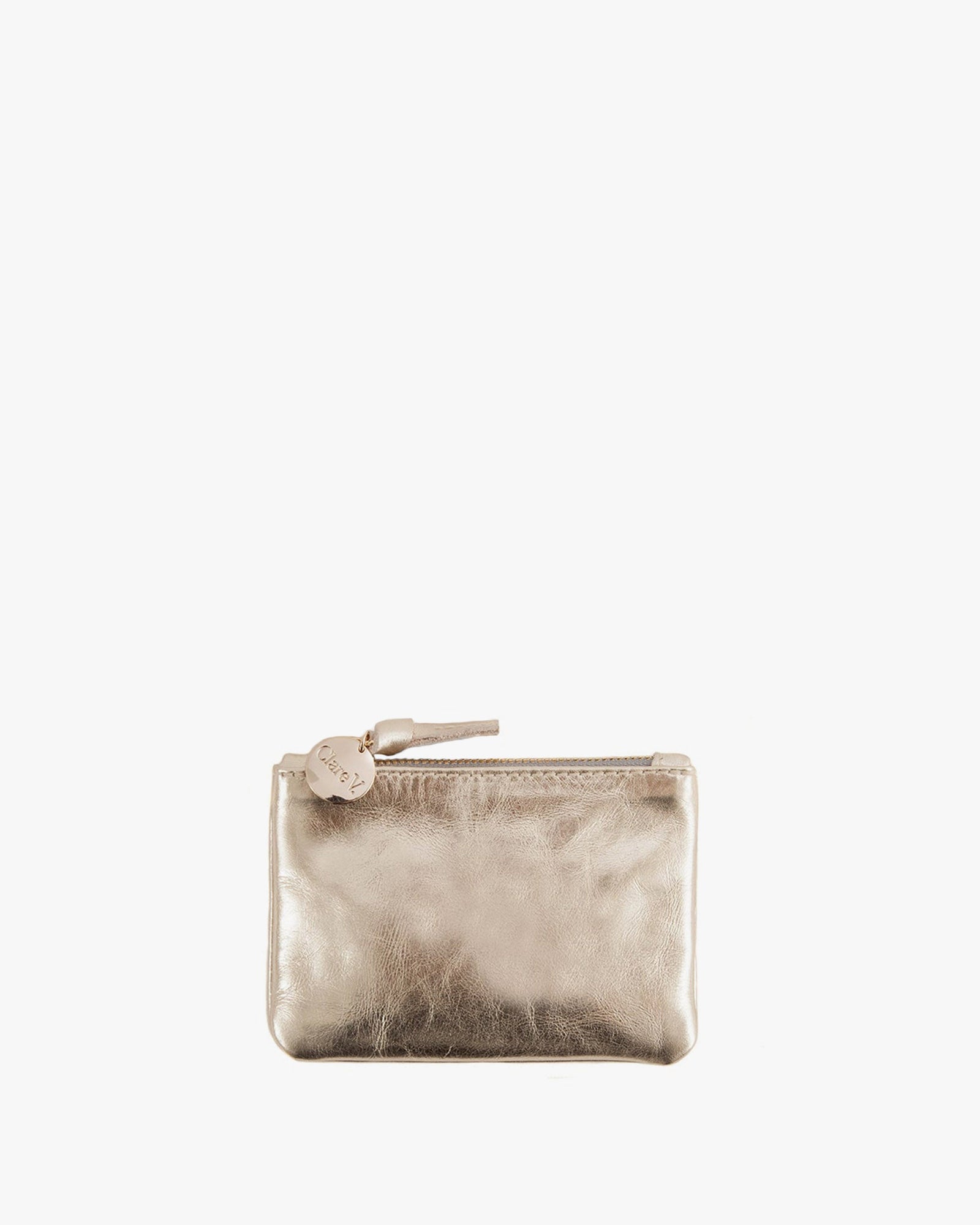 Yellow Gold Coin Clutch - Front Flat