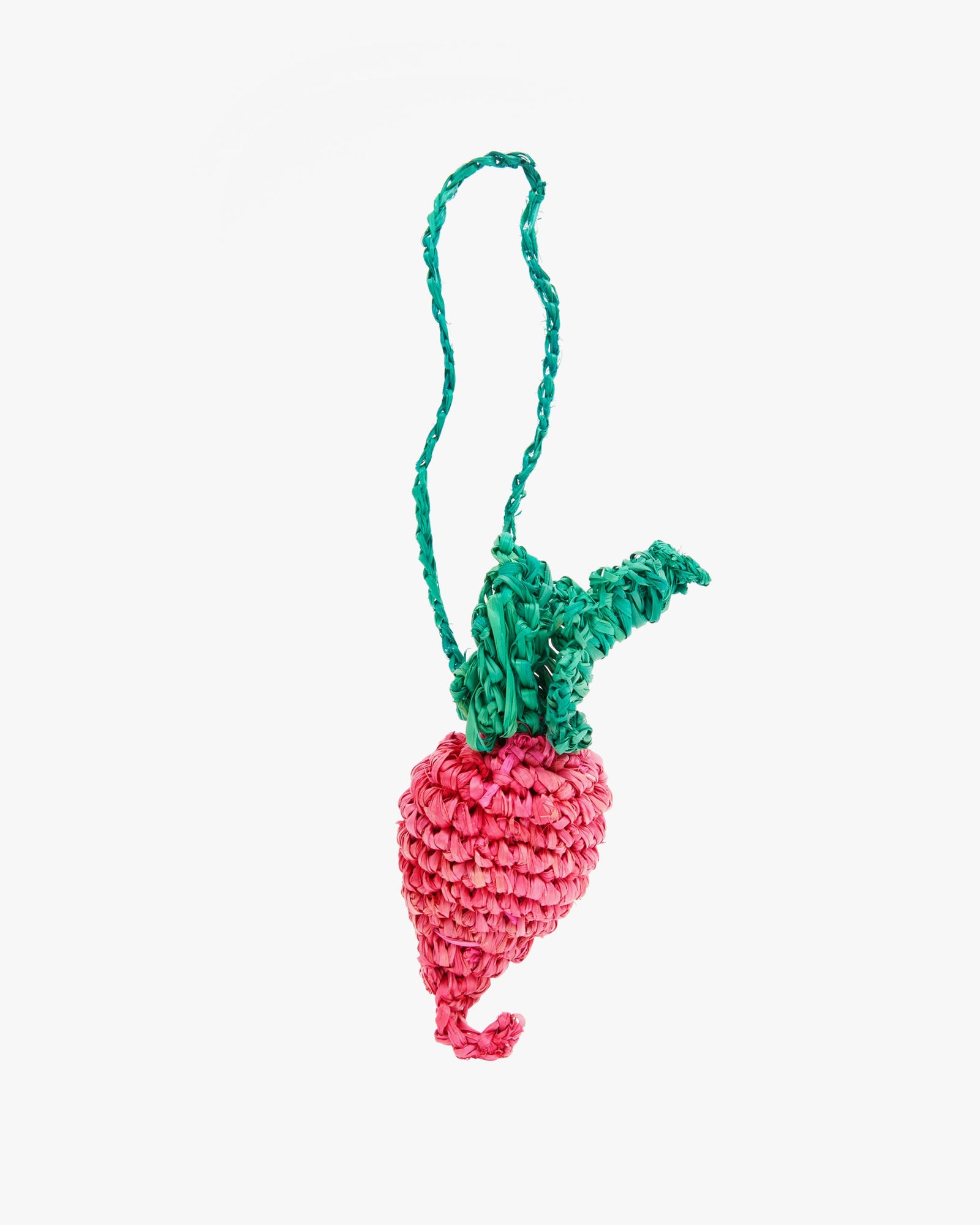 Radish Crochet Raffia Fob