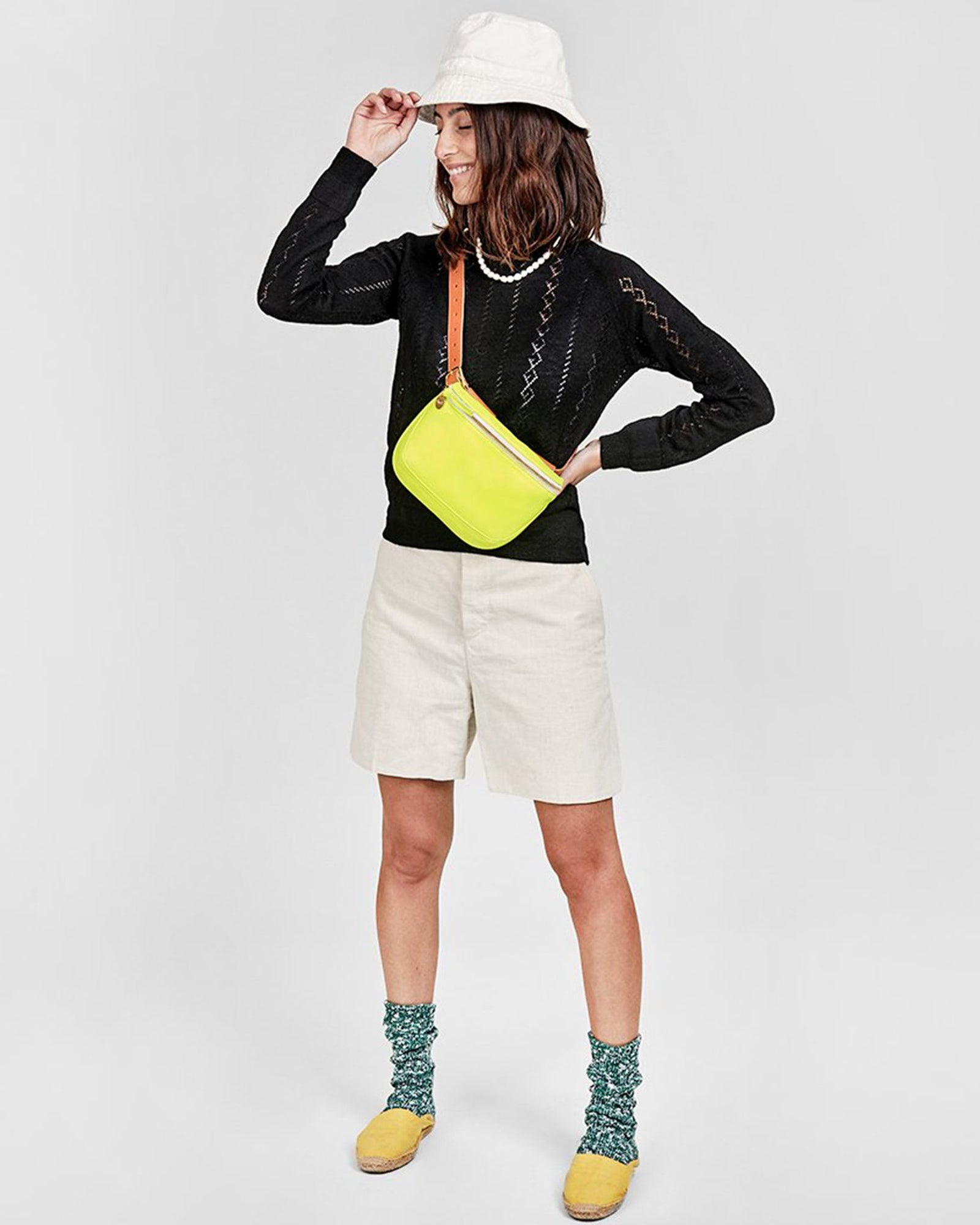 Neon Yellow Fanny Pack on Frannie