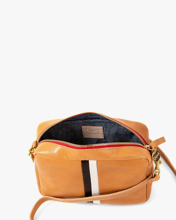 CLARE V. Fanny Pack bag - Natural/Stripes