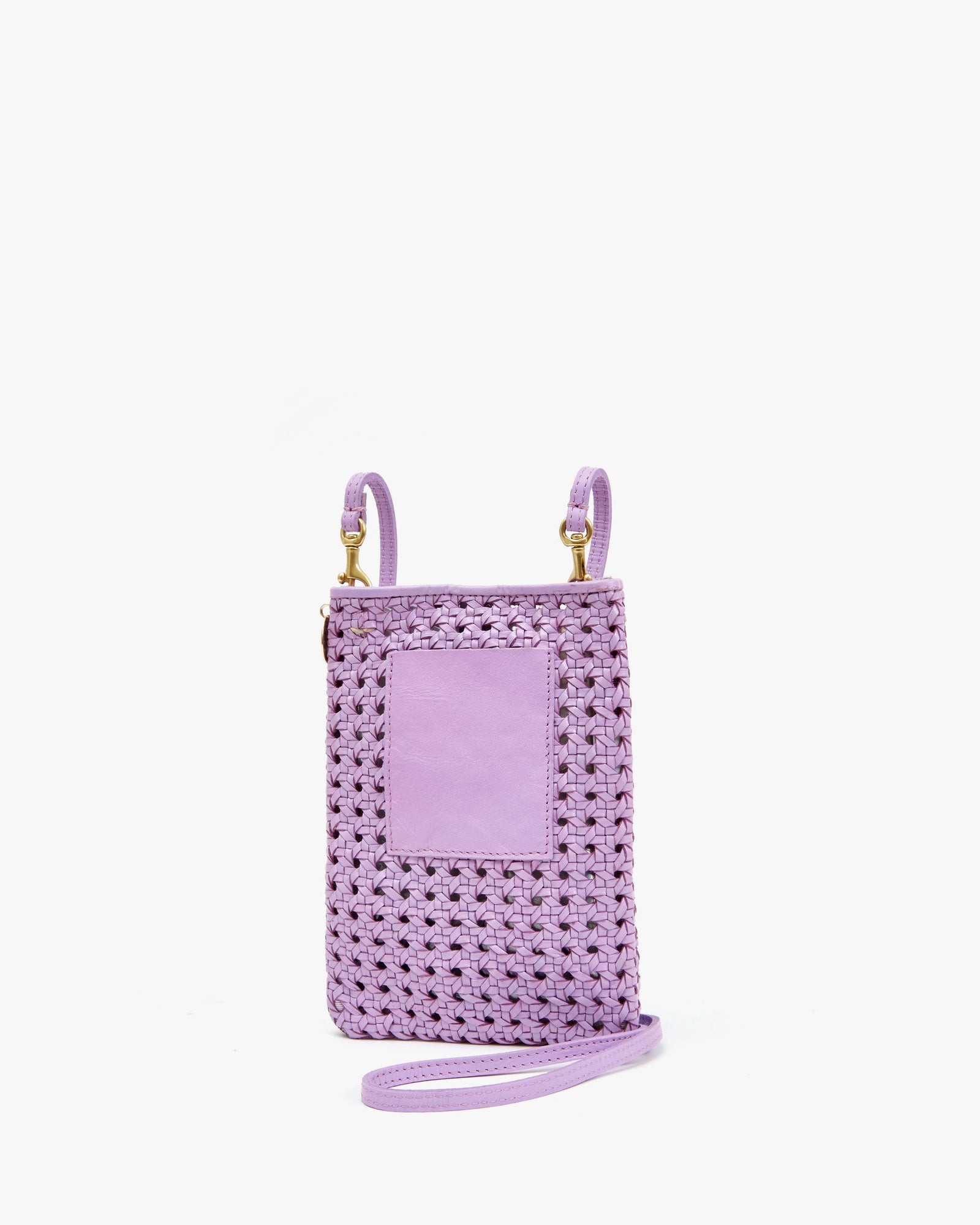 back image of the Lilac Rattan Poche