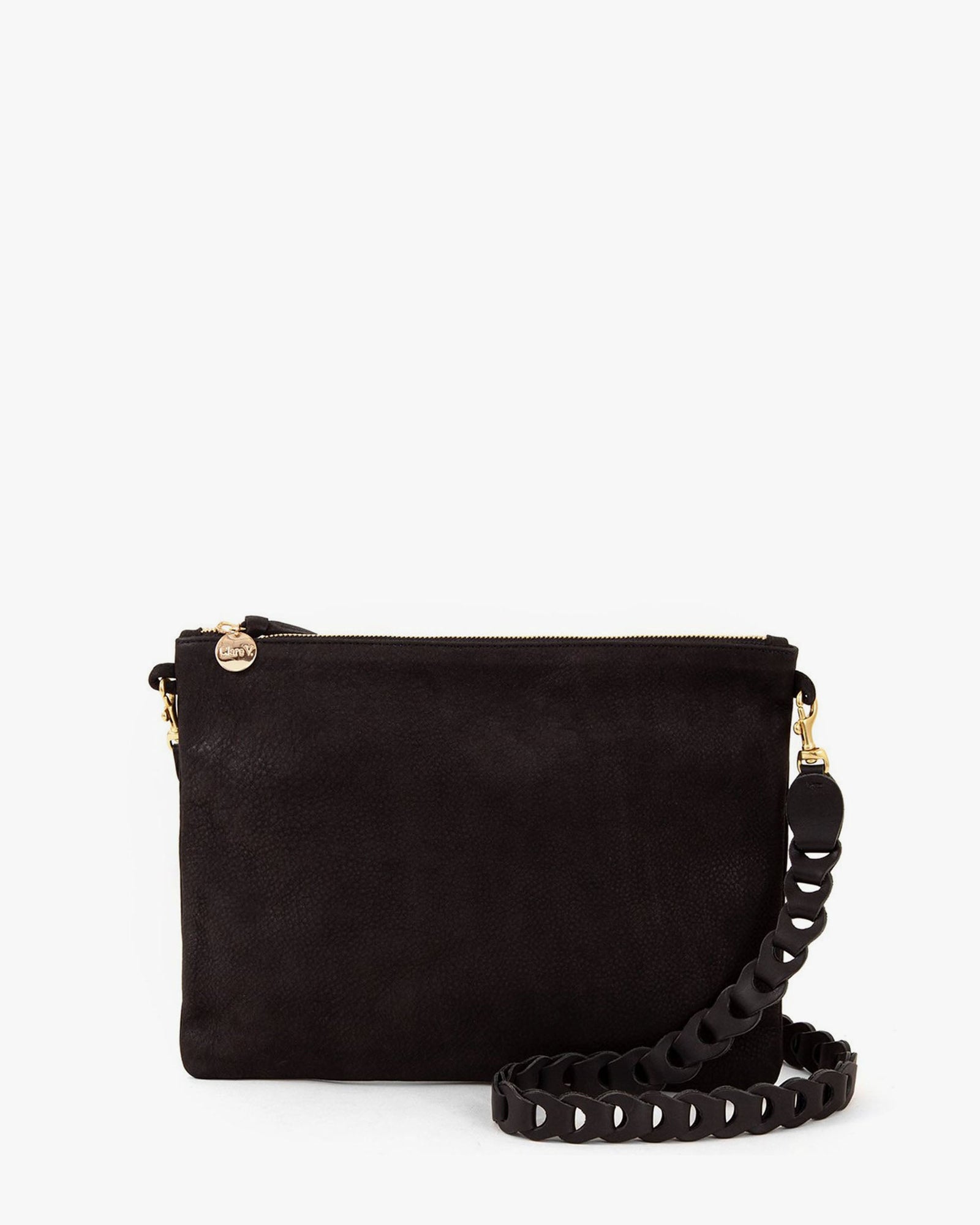 Sac Bretelle in Black with Crossbody Leather Link Strap