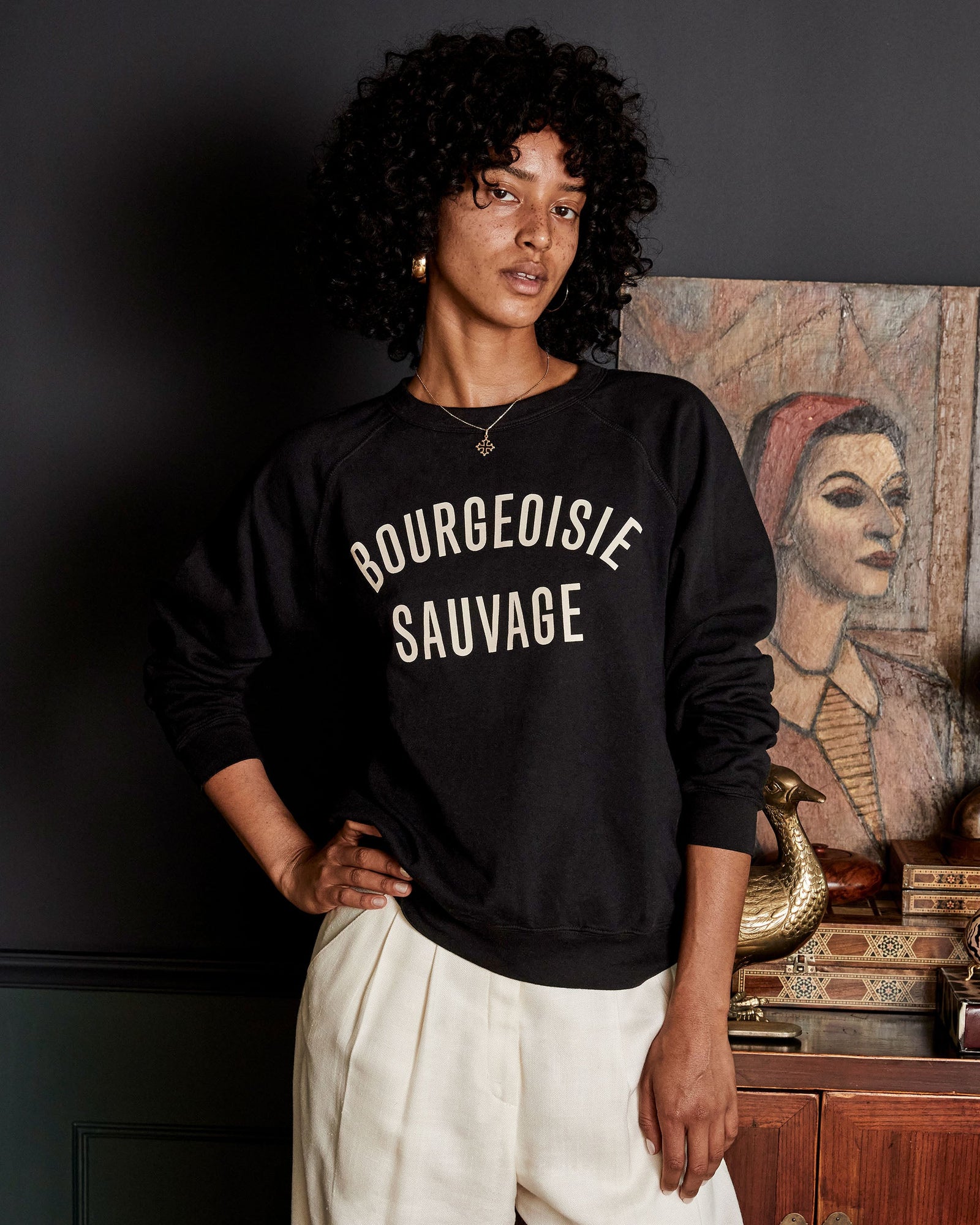 Black Bourgeoisie Sauvage Sweatshirt on Flora