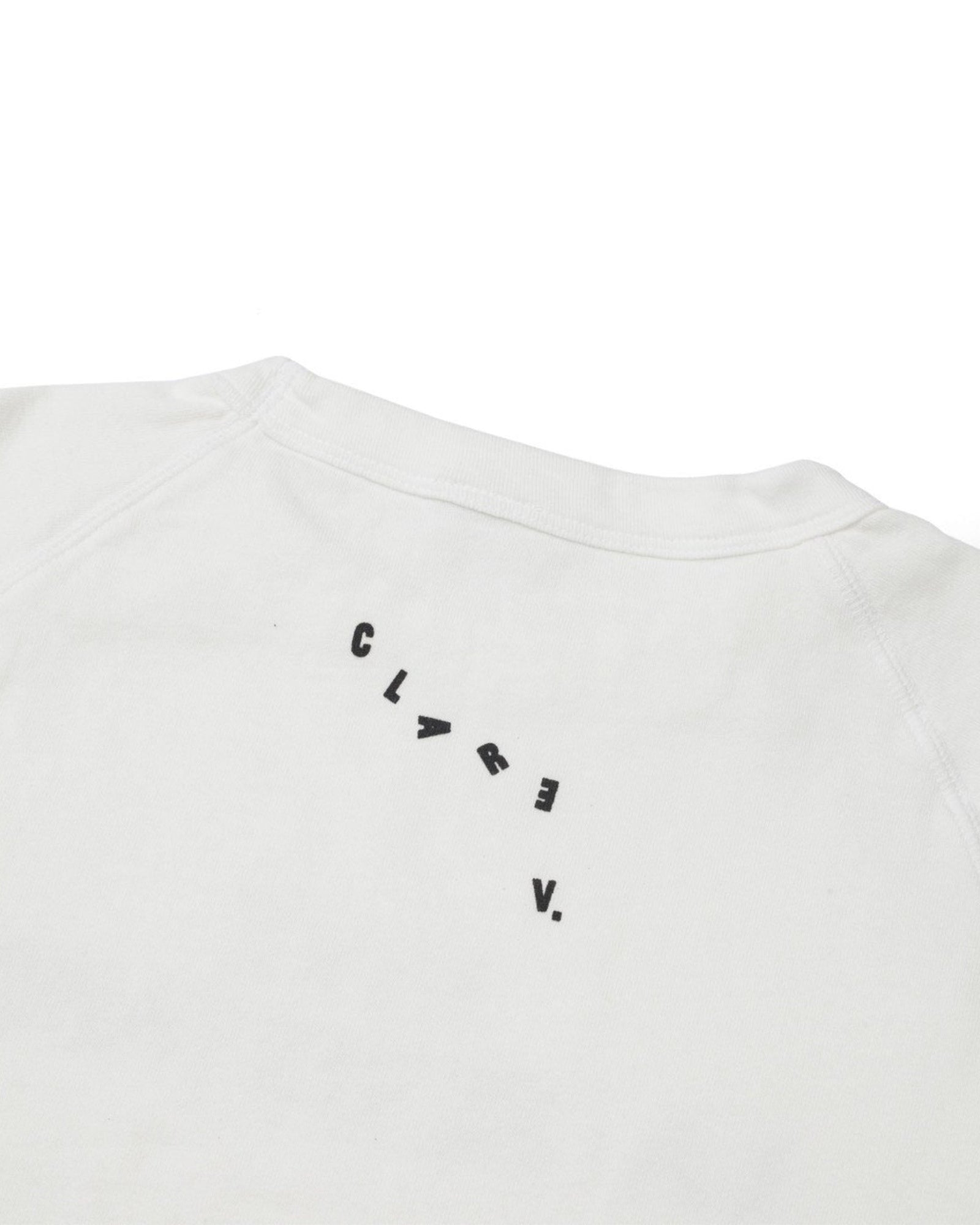 White Vive La Resistance Swetashirt - Detail of Back Logo Graphic